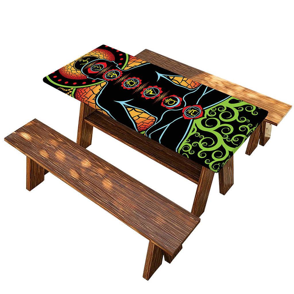 The Seven Chakras Print Picnic Table Cover