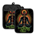The Seven Chakras Print Pot Holders With Pocket