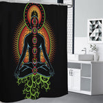 The Seven Chakras Print Premium Shower Curtain