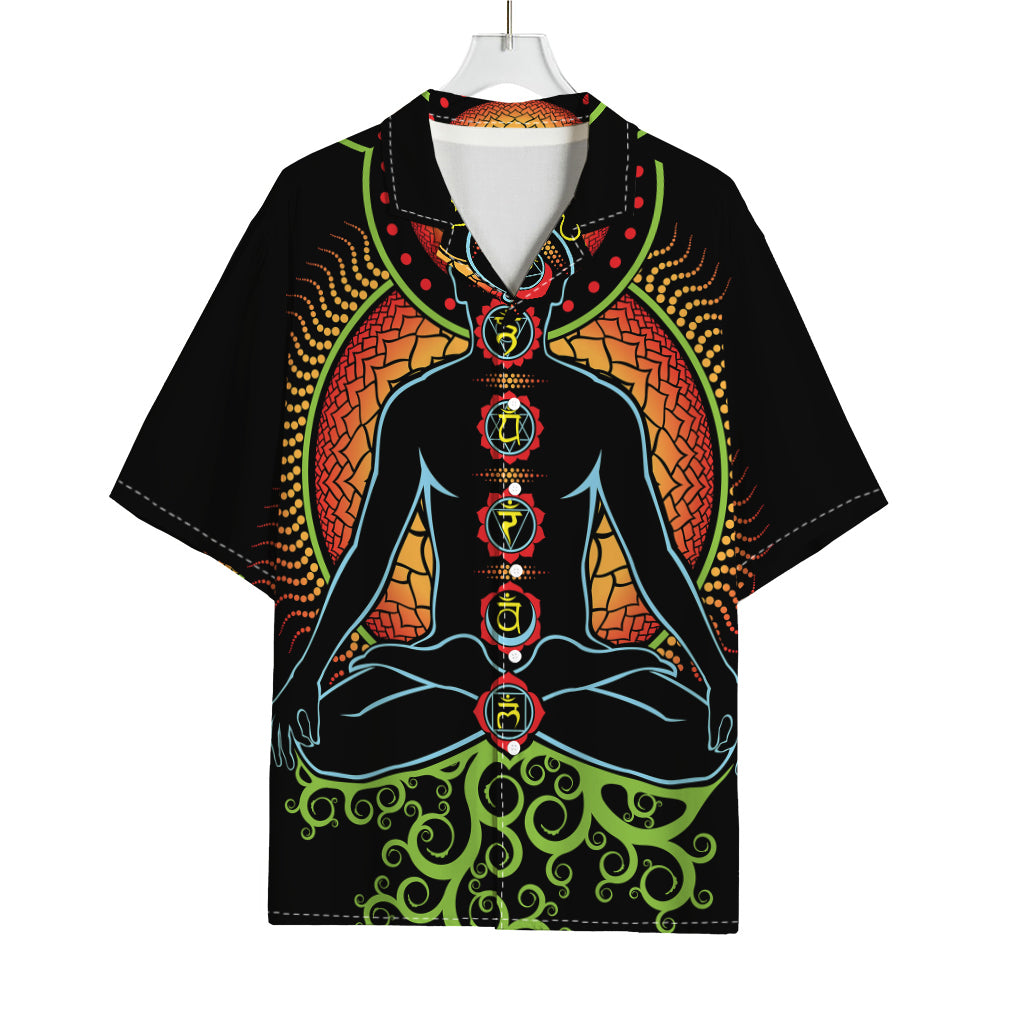 The Seven Chakras Print Rayon Hawaiian Shirt