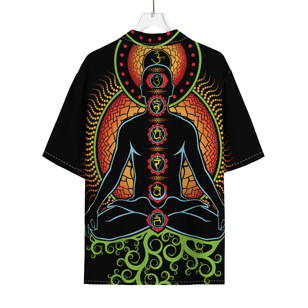 The Seven Chakras Print Rayon Hawaiian Shirt