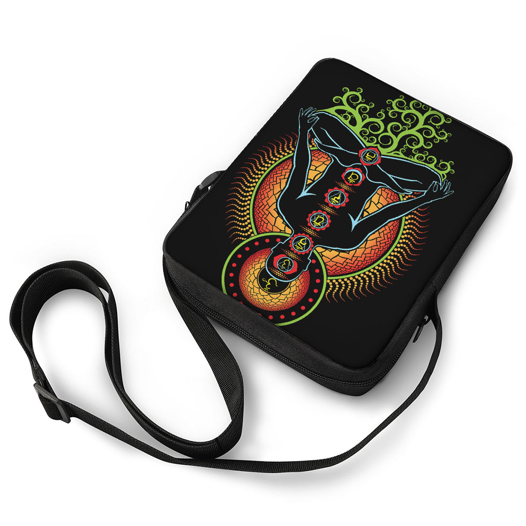 The Seven Chakras Print Rectangular Crossbody Bag
