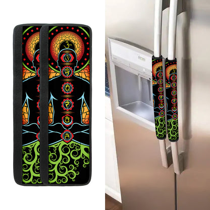 The Seven Chakras Print Refrigerator Handle Covers