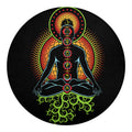 The Seven Chakras Print Round Blanket