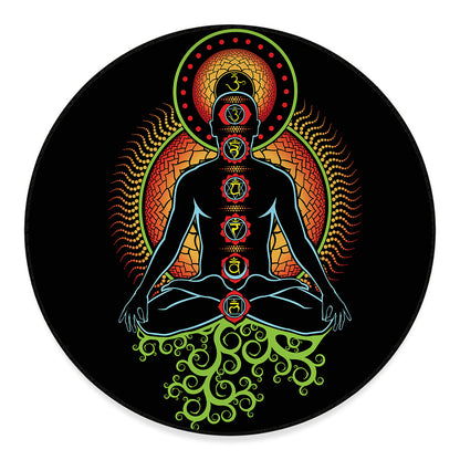 The Seven Chakras Print Round Floor Mat