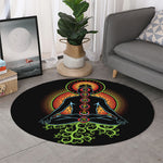 The Seven Chakras Print Round Rug