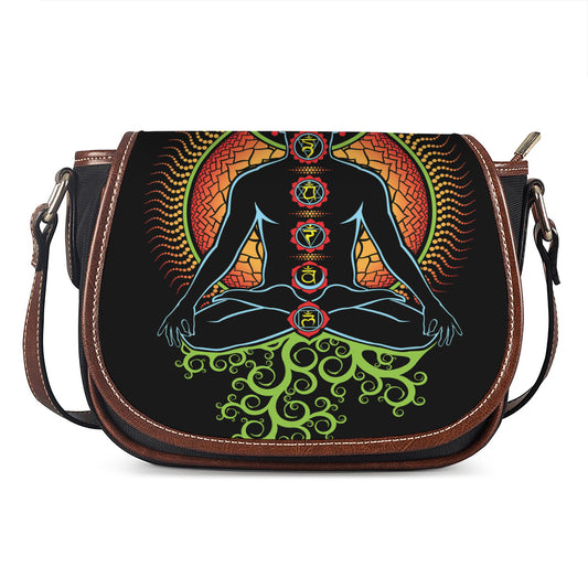 The Seven Chakras Print Saddle Bag