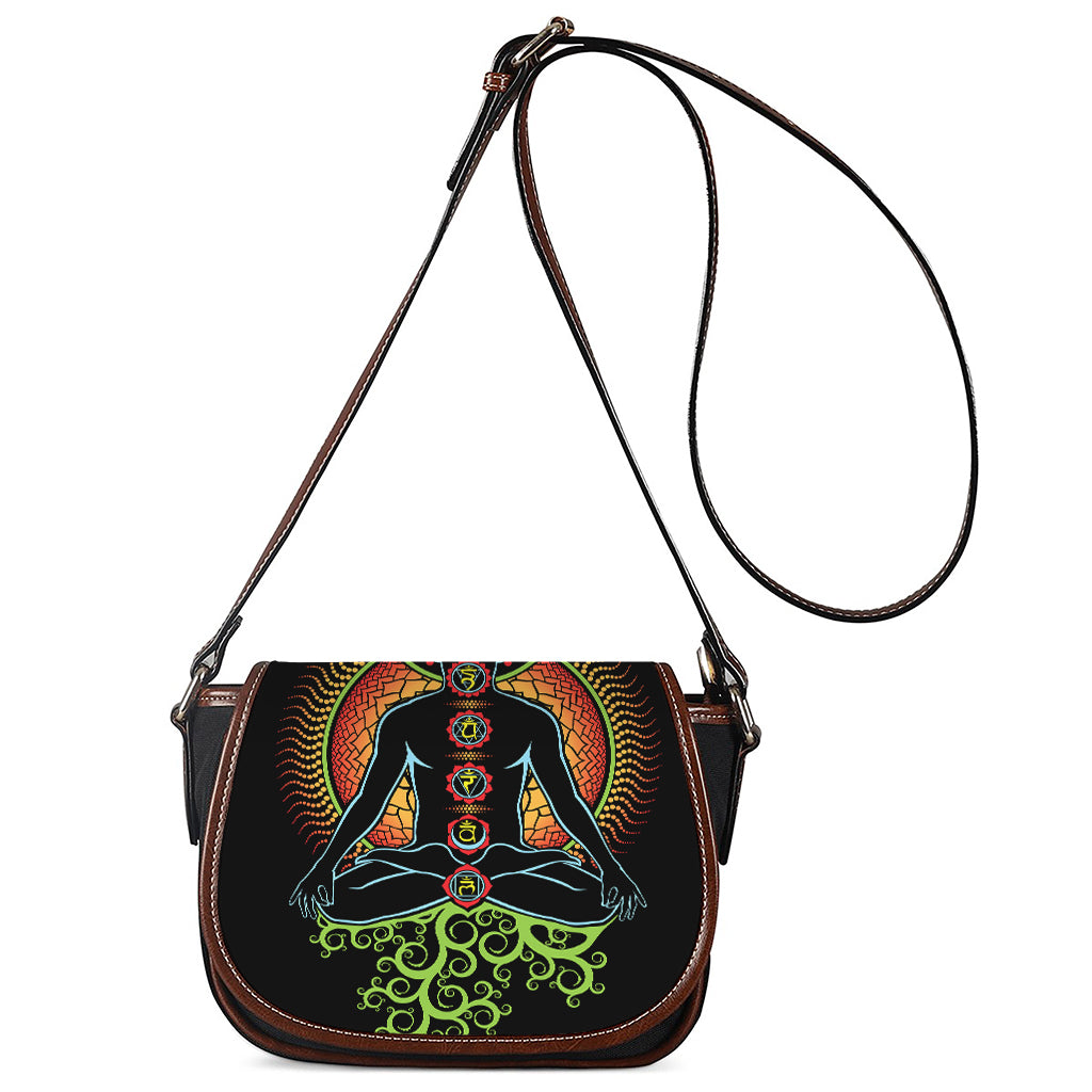 The Seven Chakras Print Saddle Bag