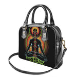 The Seven Chakras Print Shoulder Handbag