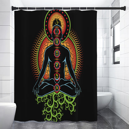 The Seven Chakras Print Shower Curtain