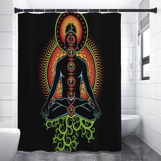 The Seven Chakras Print Shower Curtain