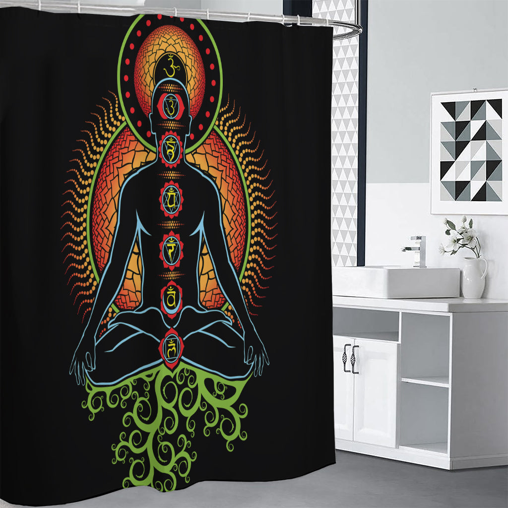 The Seven Chakras Print Shower Curtain