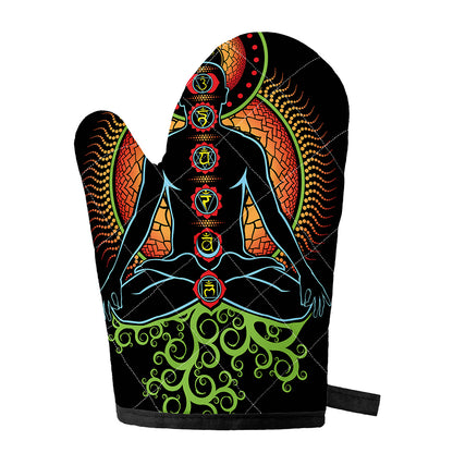 The Seven Chakras Print Single Oven Mitt
