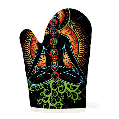The Seven Chakras Print Single Oven Mitt