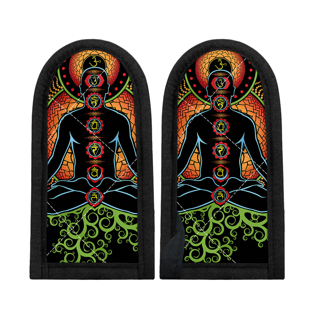 The Seven Chakras Print Skillet Handle Cover