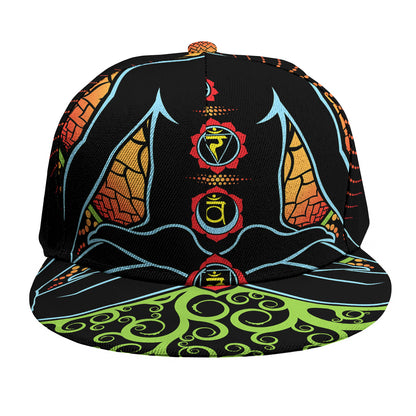 The Seven Chakras Print Snapback Cap