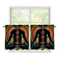 The Seven Chakras Print Tier Curtains
