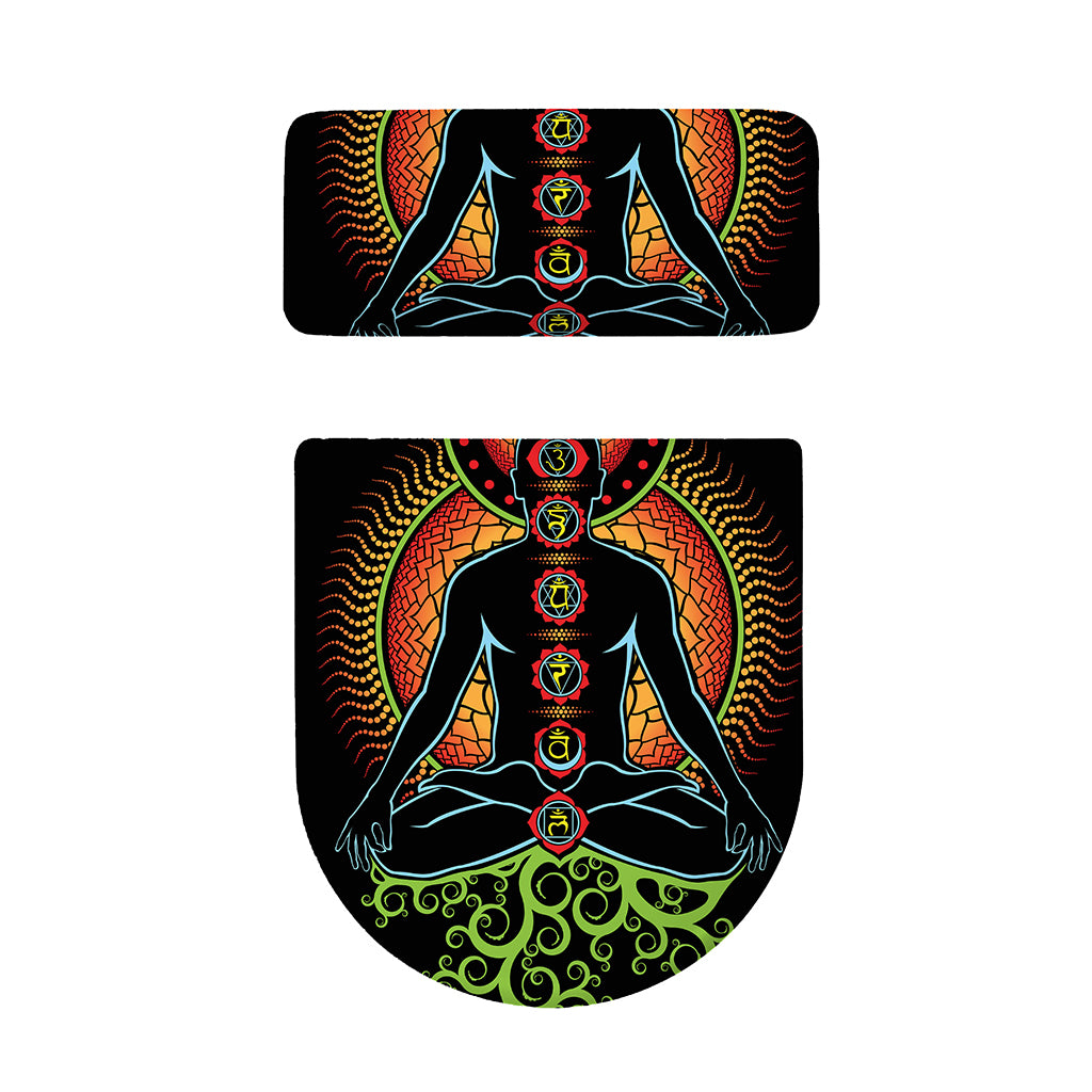 The Seven Chakras Print Toilet Lid And Tank Cover Set