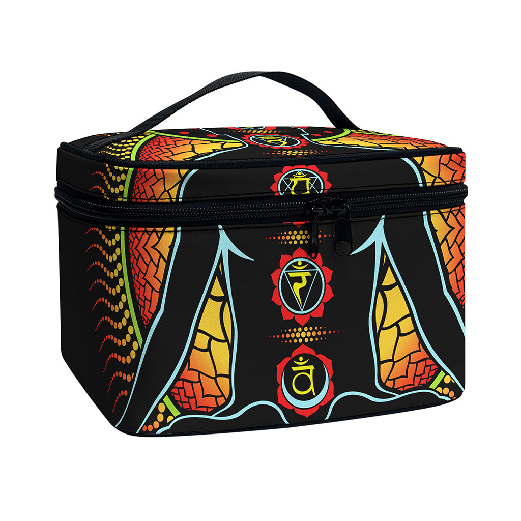 The Seven Chakras Print Travel Makeup Bag
