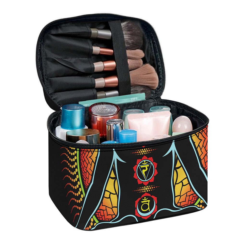 The Seven Chakras Print Travel Makeup Bag