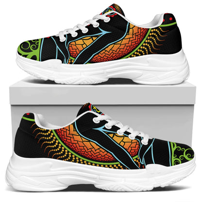 The Seven Chakras Print White Chunky Shoes