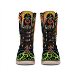 The Seven Chakras Print Winter Boots