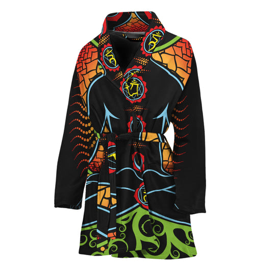 The Seven Chakras Print Women's Bathrobe