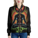 The Seven Chakras Print Women's Bomber Jacket