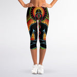 The Seven Chakras Print Women's Capri Leggings