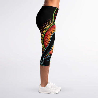 The Seven Chakras Print Women's Capri Leggings