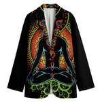 The Seven Chakras Print Women's Cotton Blazer