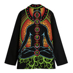 The Seven Chakras Print Women's Cotton Blazer