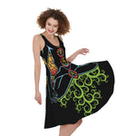 The Seven Chakras Print Women's Sleeveless Dress