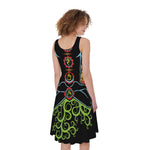 The Seven Chakras Print Women's Sleeveless Dress
