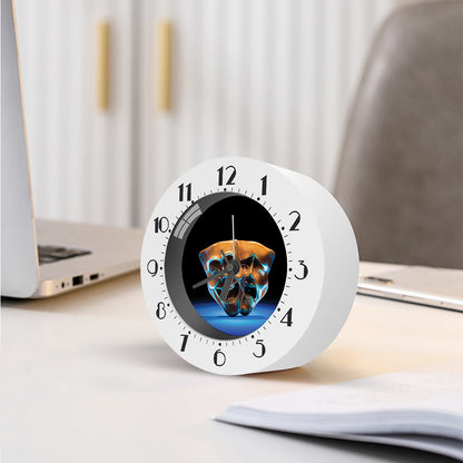 The Sock And Buskin Theatre Masks Print Alarm Clock