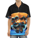 The Sock And Buskin Theatre Masks Print Aloha Shirt