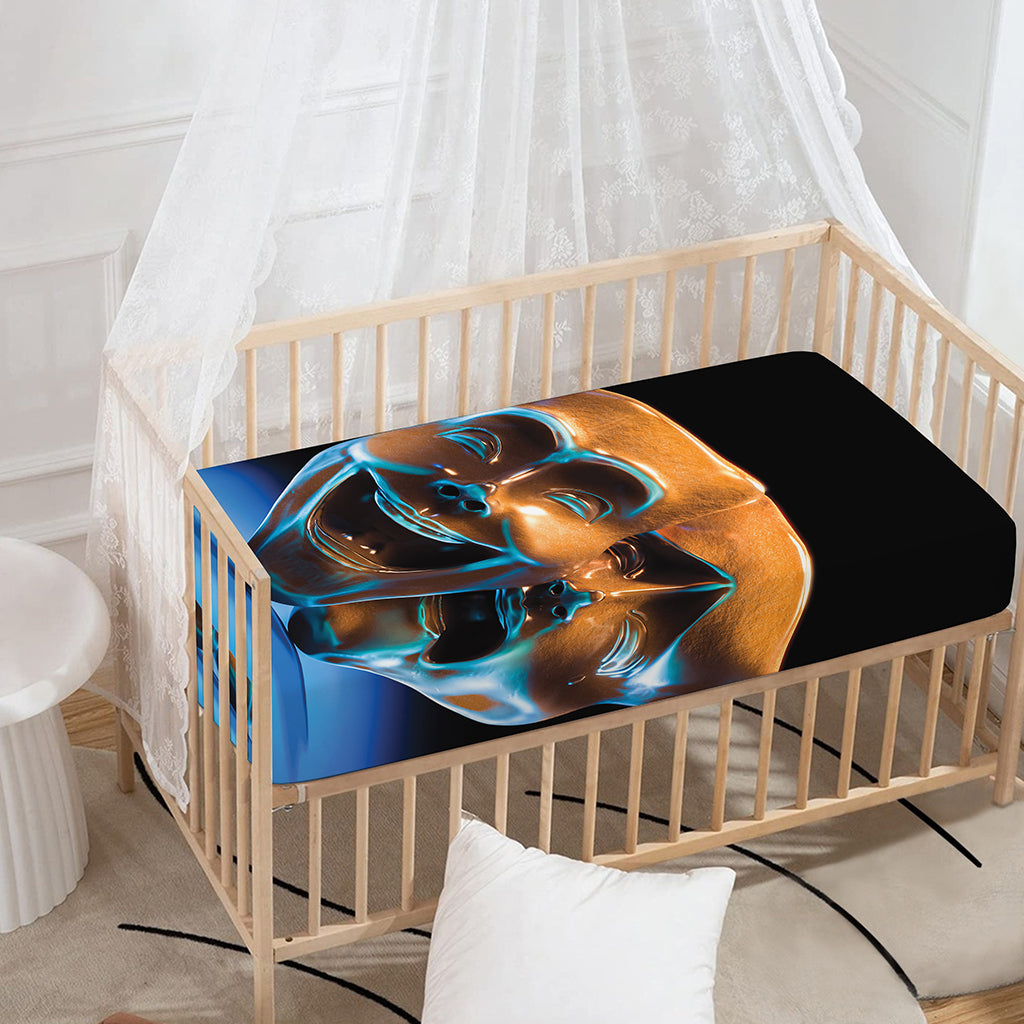 The Sock And Buskin Theatre Masks Print Baby Crib Sheet