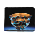 The Sock And Buskin Theatre Masks Print Bifold Wallet