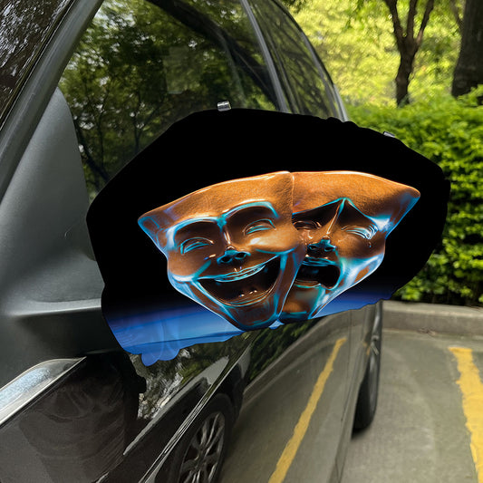 The Sock And Buskin Theatre Masks Print Car Side Mirror Covers