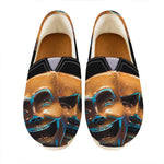 The Sock And Buskin Theatre Masks Print Casual Shoes