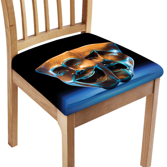 The Sock And Buskin Theatre Masks Print Chair Cushion Cover