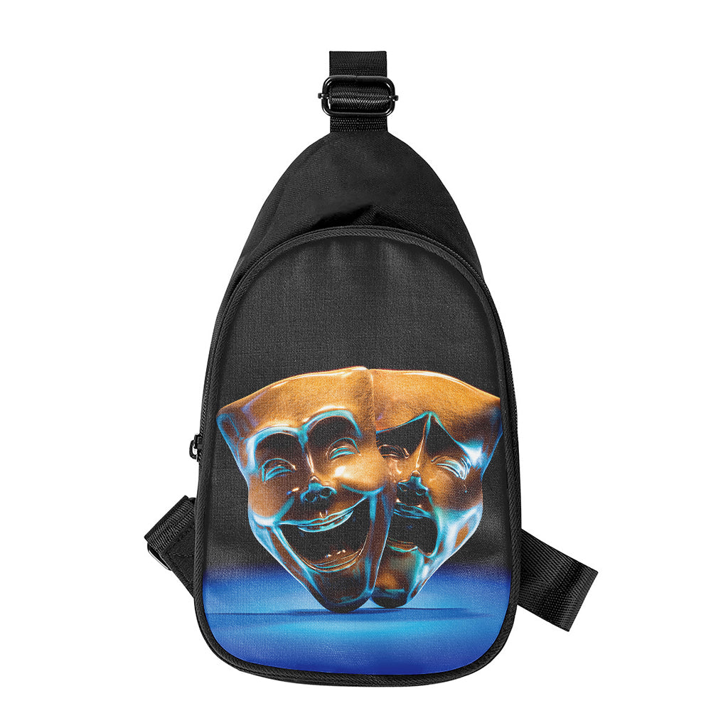 The Sock And Buskin Theatre Masks Print Chest Bag