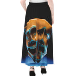The Sock And Buskin Theatre Masks Print Chiffon Maxi Skirt