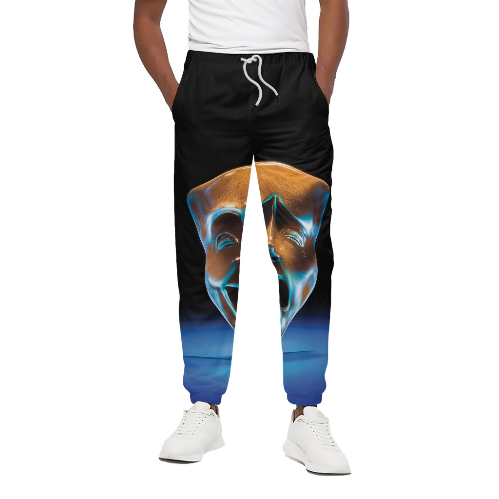 The Sock And Buskin Theatre Masks Print Cotton Pants