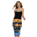 The Sock And Buskin Theatre Masks Print Cross Back Cami Dress