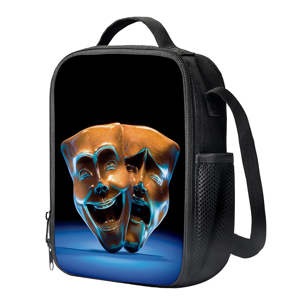 The Sock And Buskin Theatre Masks Print Crossbody Lunch Bag