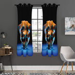The Sock And Buskin Theatre Masks Print Curtain
