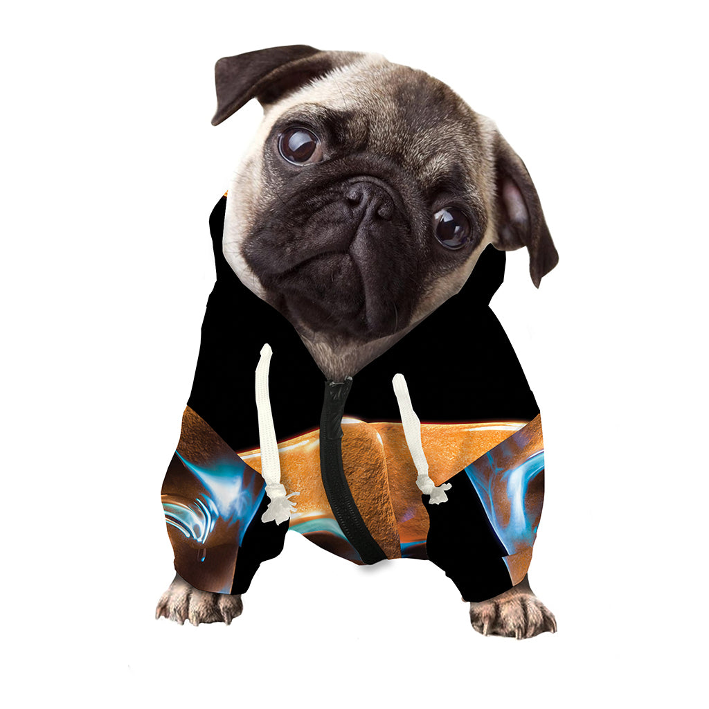 The Sock And Buskin Theatre Masks Print Dog Zip Up Hoodie
