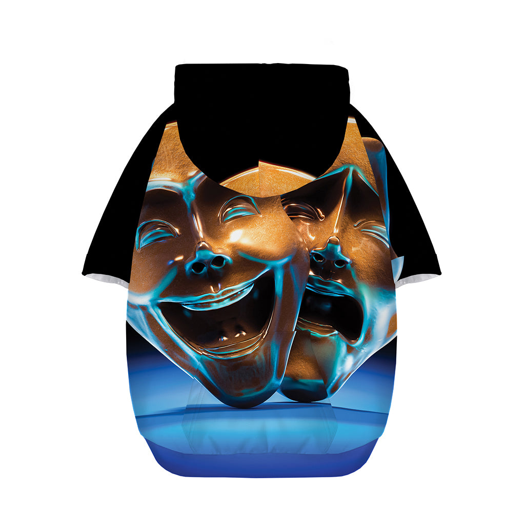 The Sock And Buskin Theatre Masks Print Dog Zip Up Hoodie