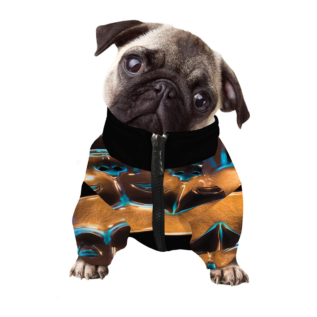 The Sock And Buskin Theatre Masks Print Dog Zip Up Jacket